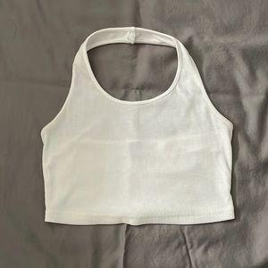 Shein white cropped halter size Small
